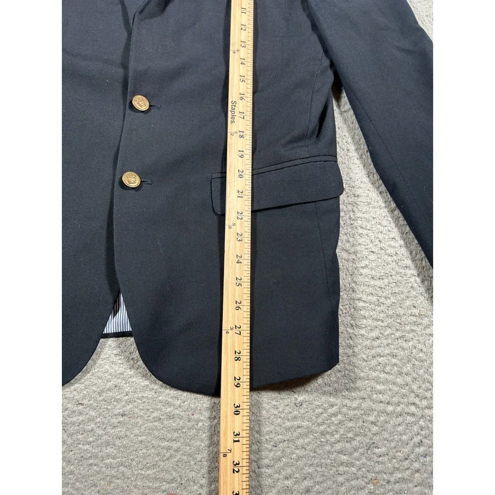 Greg Norman Blazer Jacket Mens 38 Black Lined Formal Gold Button Single Breasted